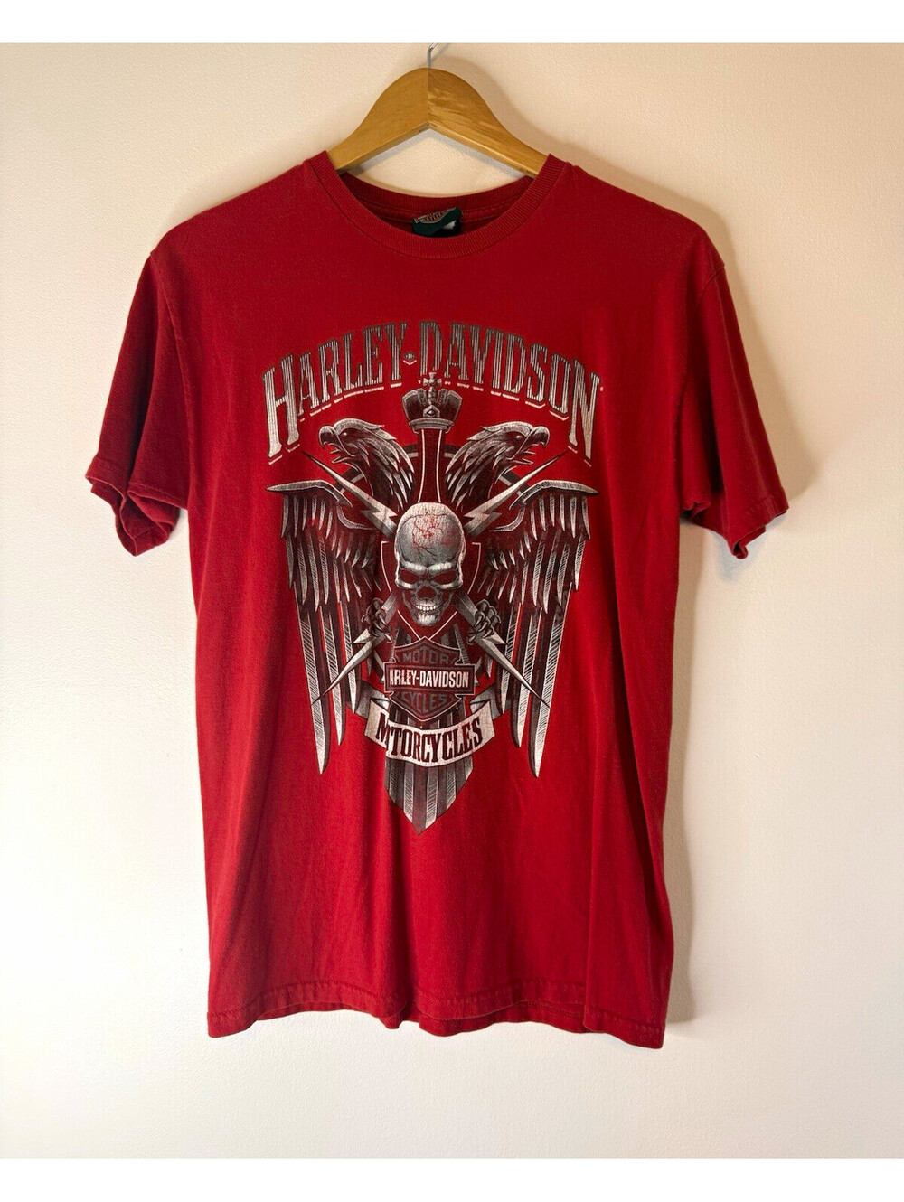 Harley-Davidson Brandys I-69 Marion Indiana Red Graphic T-Shirt Size M